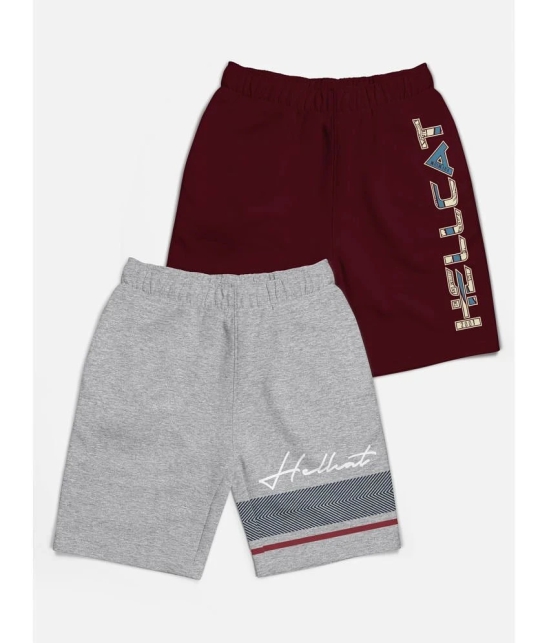 HELLCAT - Multicolor Cotton Blend Boys Shorts ( Pack of 2 ) - None