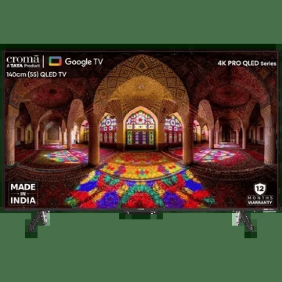 Croma 55 inch QLED 4K Ultra HD Google TV with Dolby Vision & Dolby Atmos (2024 model)