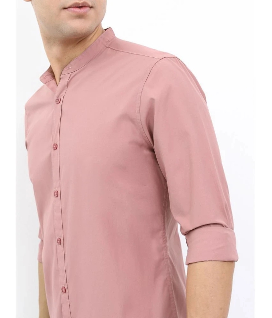 Ketch Polyester Slim Fit Solids Full Sleeves Mens Casual Shirt - Pink ( Pack of 1 ) - None