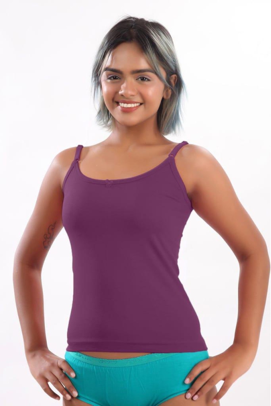 Women Hug Blossom Slip Camisole Violet