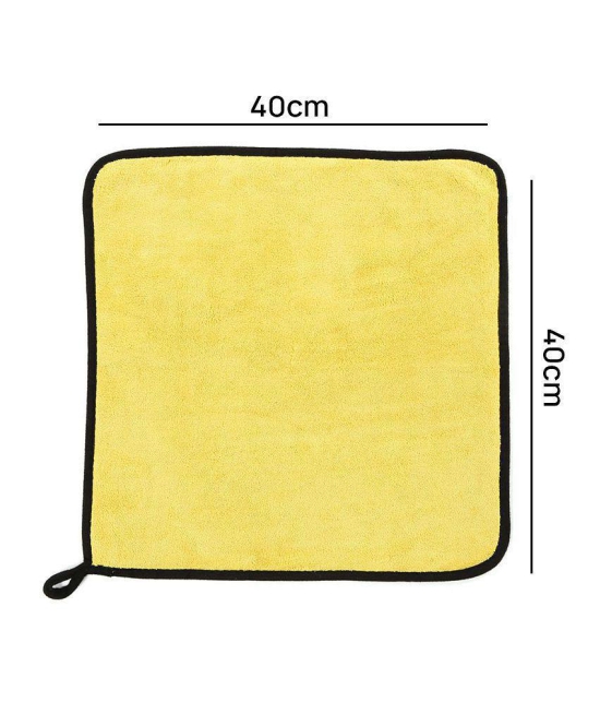 HOMETALES Multicolor 600 GSM Microfiber Cleaning Cloth For Automobile Car accessories ( Pack of 2 ) 40x40 cms