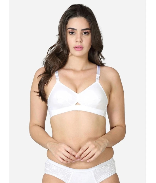 VStar - White Cotton Non Padded Womens Everyday Bra ( Pack of 1 ) - None