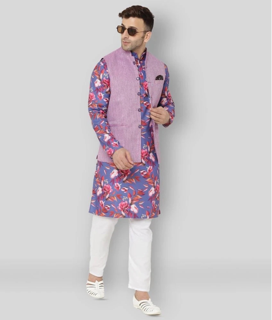 Hangup - White Cotton Blend Regular Fit Mens Kurta Pyjama Set ( Pack of 1 ) - None