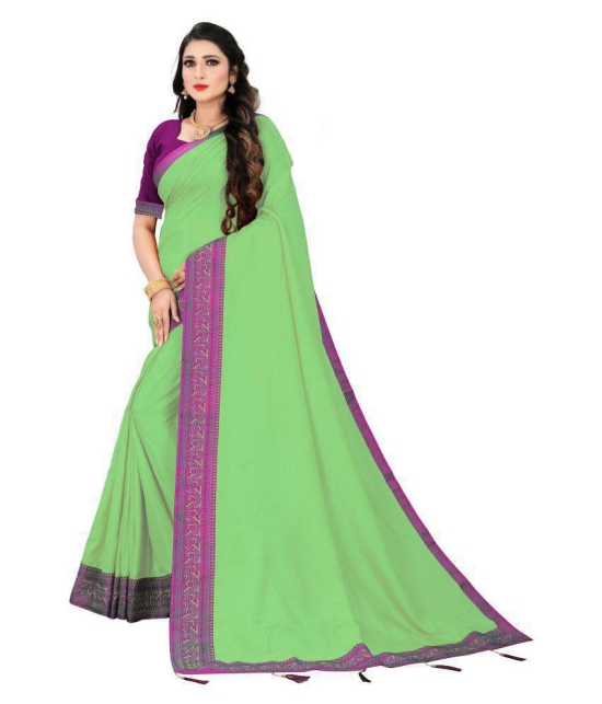 ofline selection - Green Silk Blend Saree With Blouse Piece (Pack of 1)