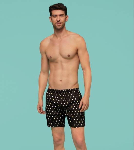 Remix Cotton Boxers Lightning Black XXL