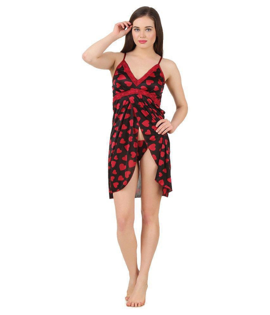 Fasense Red Satin Nighty - L