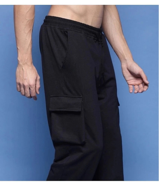 AKTIF Black Lycra Mens Trackpants ( Pack of 1 ) - None