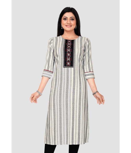 Meher Impex - Grey Cotton Women''s Straight Kurti ( Pack of 1 ) - None