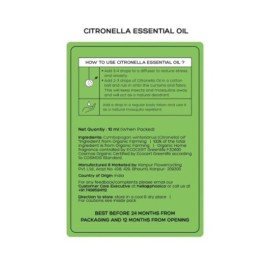 Phool CITRONELLA Essential Oil (10ML)