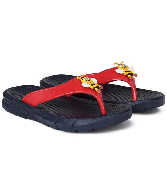 Aqualite Kids Navy & Red Slipper - None