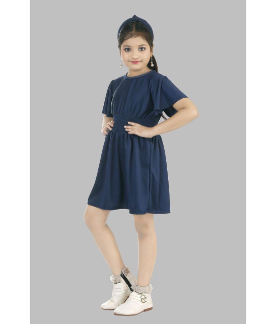 Pichkari - Navy Blue Rayon Girls Frock ( Pack of 1 ) - None