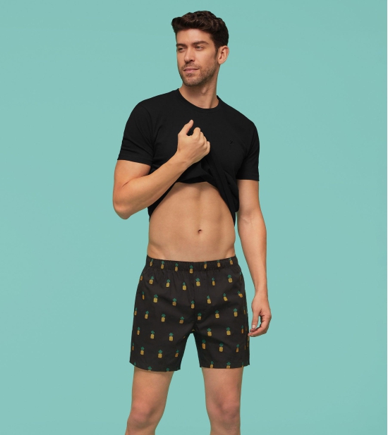 Remix Cotton Boxers Pineapple Black XL