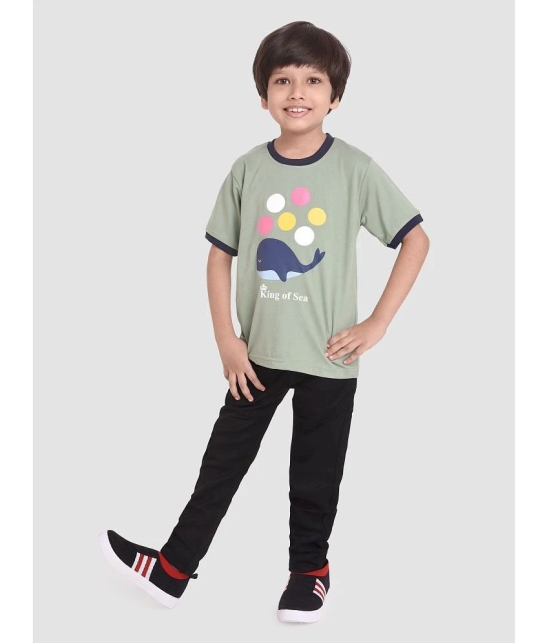 Neo Garments - Light Green Cotton Boys T-Shirt ( Pack of 1 ) - None