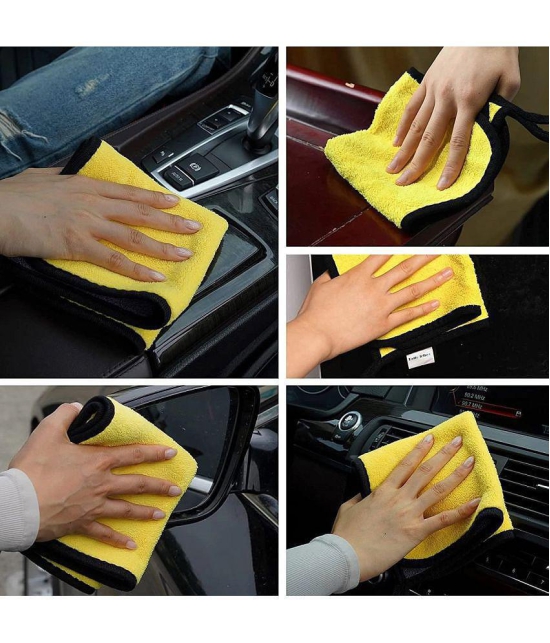 EIGHTEEN ENTERPRISE - Multicolor 800 GSM Microfiber Cloth For Automobile ( Pack of 3 )