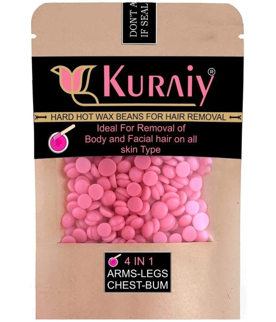 KURAIY Hair Removal Hot Hard Body Wax Beans (100Gm) for Face, Arm, Legs, and whole Body