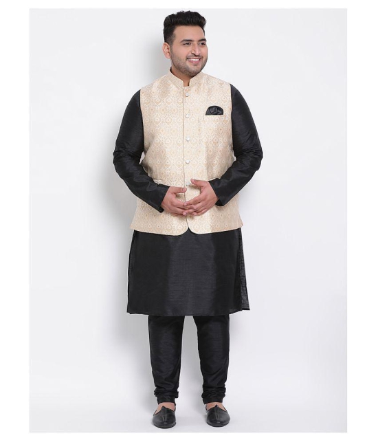 Hangup Multi Jacquard Kurta Pyjama Set Single Pack - None