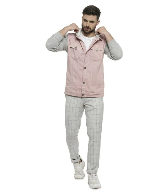 Campus Sutra Pink Denim Jacket - None