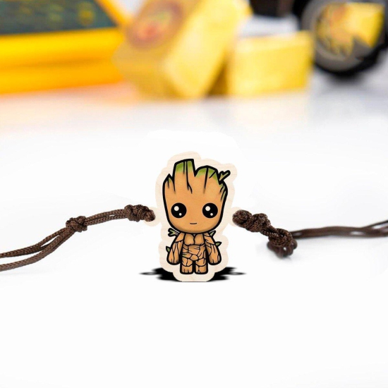 Wooden Rakhi | Groot Chibi