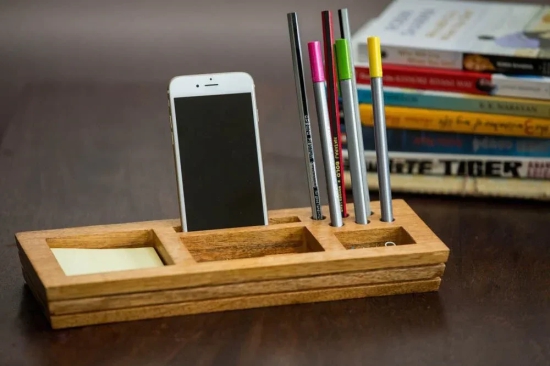 Mango Wood Table Organizer