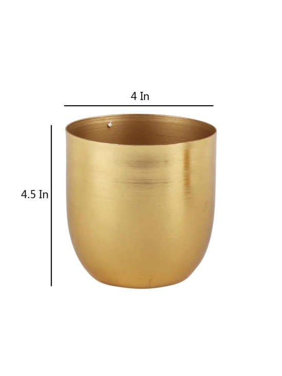 Gold Small Plating Planter (Set of 2)-Gold