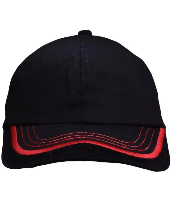 JMALL - Black Cotton Mens Cap ( Pack of 1 ) - Black