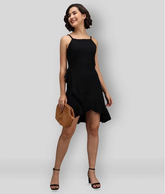 Addyvero - Black Cotton Lycra Womens Fit And Flare Dress ( Pack of 1 ) - L