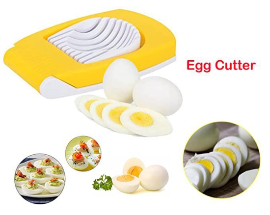 Multi Purpose Egg & Mushrooms Cutter/Slicer with Stainless Steel Wire Egg Grater & Slicer, Multicolor