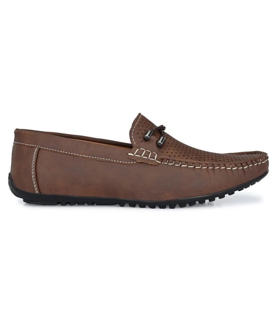 Leeport - Brown Mens Slip on loafers - 9