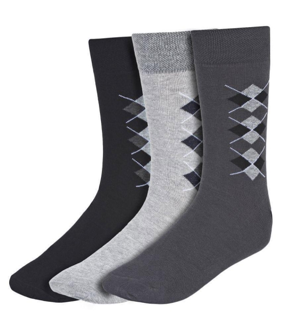 Creature Gray Formal Mid Length Socks Pack of 3 - Gray