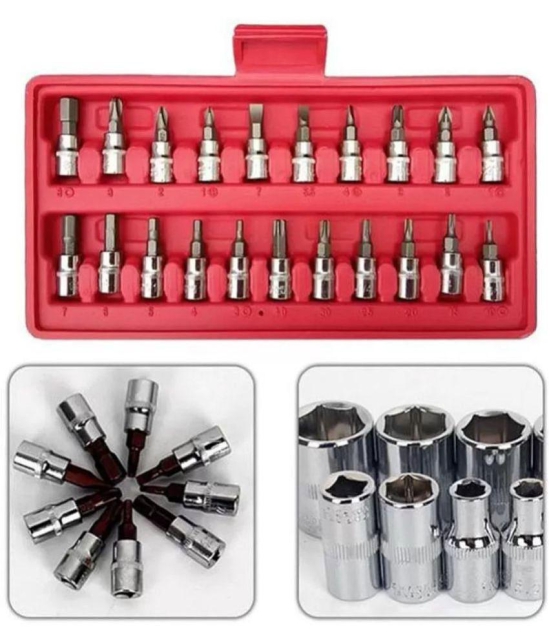 FLEXIM 46Pcs Wrench Socket Screwdriver Set For Car/Motorcycle & Home Repairing T Combination Spanner More than 15 Pc