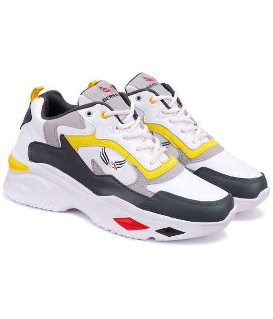 Bersache Men Sports Shoes Yellow Mens Sports Running Shoes - None