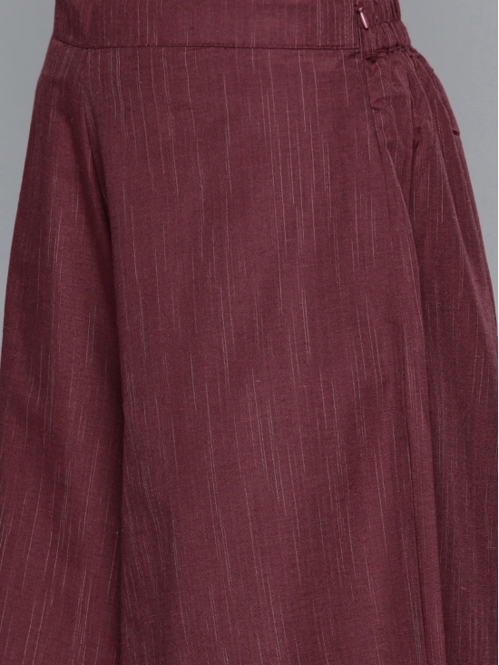 Jompers Woven Design Kurta With Palazzos & Dupatta-XXL / Purple