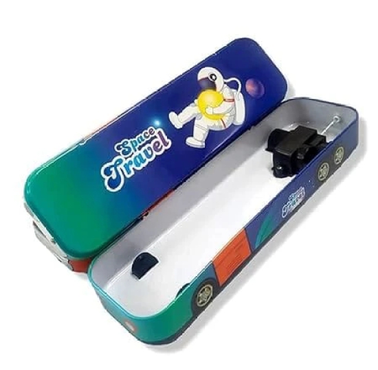 Space Themed Tin Pencil Box