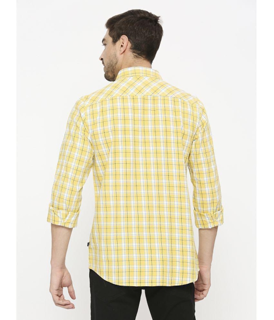 Solemio Cotton Regular Fit Full Sleeves Mens Formal Shirt - Yellow ( Pack of 1 ) - None