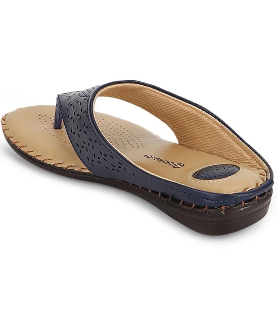 ORTHO JOY - Navy Blue Womens Flats - None