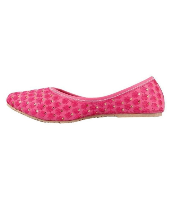 Apratim Pink Ethnic Footwear - None