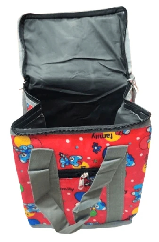 Family Fun Cartoon Printed Tiffin/Lunch Bag