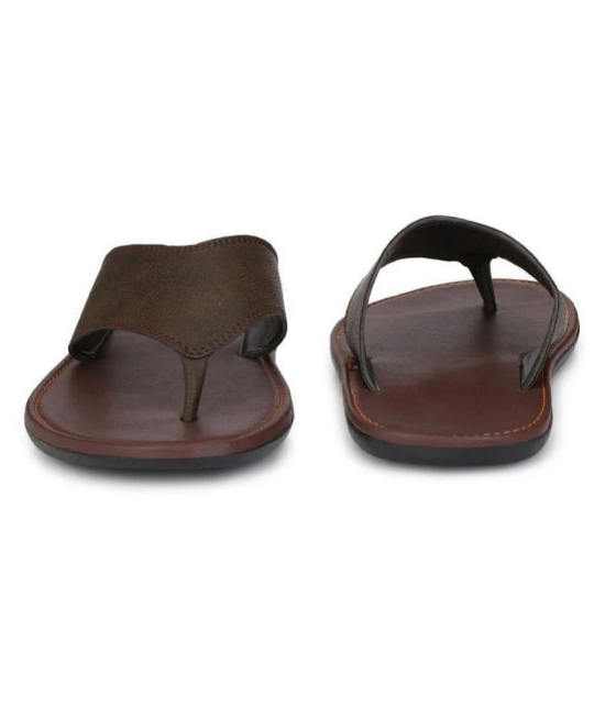 Leeport Brown Flip Flops - 9