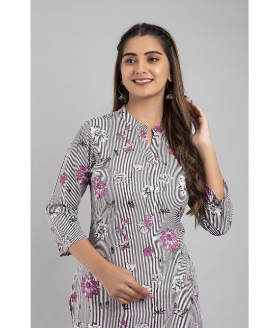 MAUKA - White Rayon Women''s Straight Kurti ( Pack of 1 ) - None