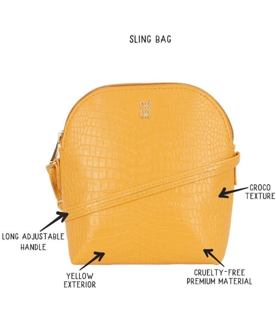 Baggit Yellow PU Handheld - Yellow