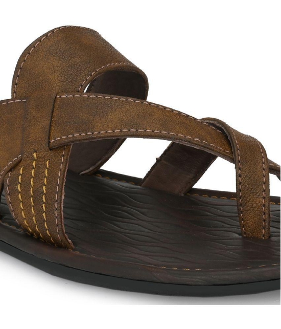 Leeport - Brown  Synthetic Thong Flip Flop - 6