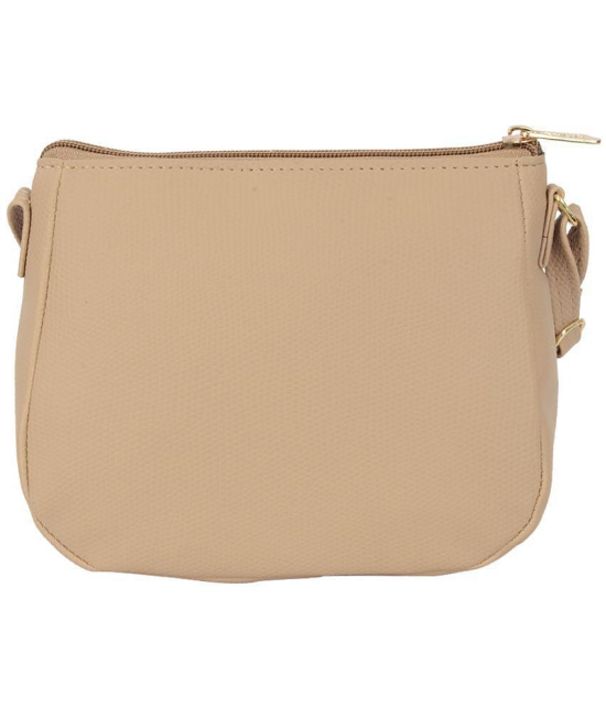 Enoki - Beige Artificial Leather Sling Bag - Beige