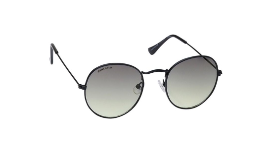 Black Round Unisex Sunglasses (M259GR5V)