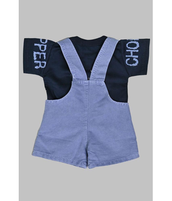 SFC - Blue Cotton Blend Baby Boy Dungaree Sets ( Pack of 1 ) - None