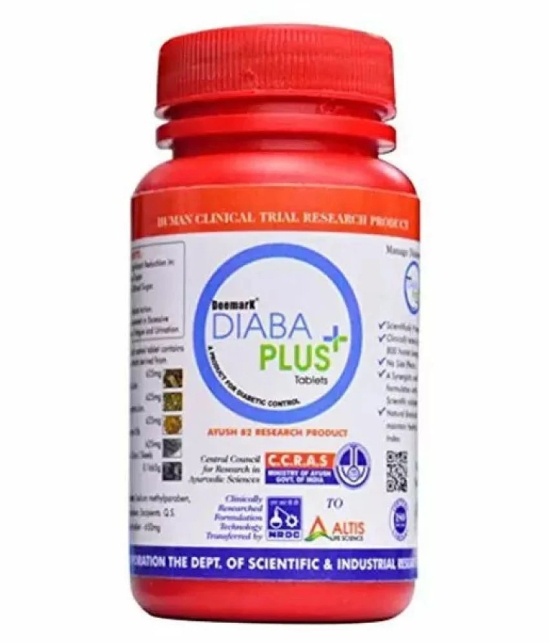 Deemark Diaba Plus - 90 Tablets for Diabetes Control | Ayurvedic Blood Sugar Tablets helps to Control Diabetes | Sugar Control