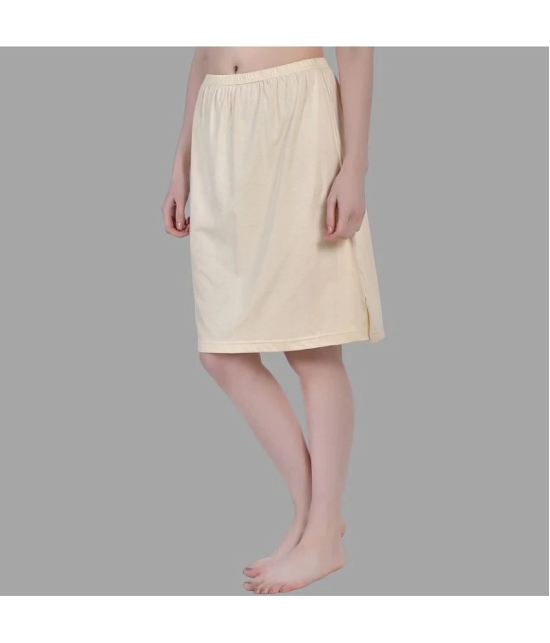 AIMLY Beige Cotton Womens Straight Skirt ( Pack of 2 ) - None