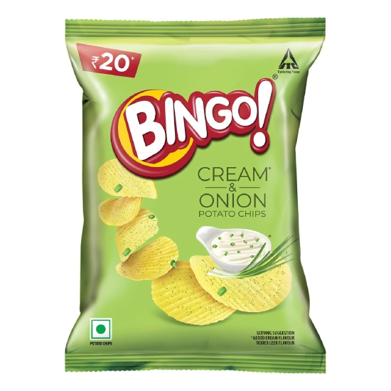 Bingo Potato Chips Cream And Onion 50G, 1 Pc