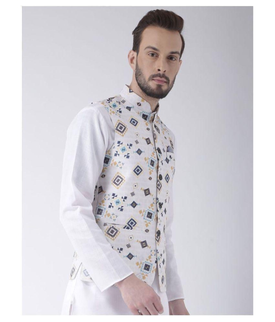 Hangup Multi Cotton Blend Nehru Jacket - None