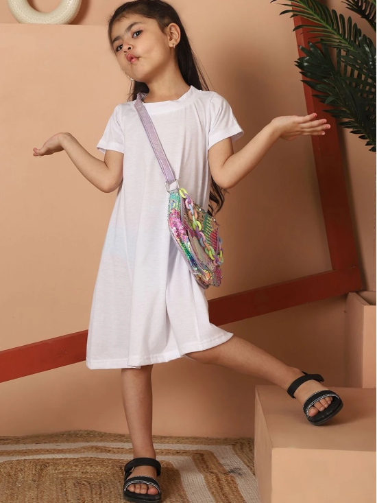 MINI & MING Round Neck Short Sleeves Cotton A-Line Dress