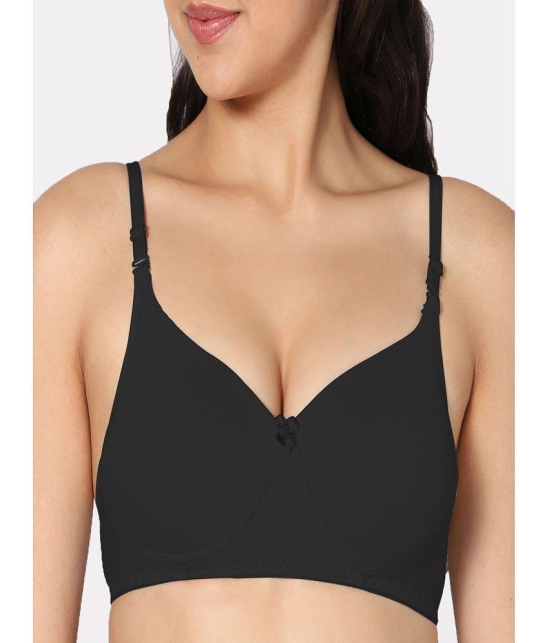 IN CARE LINGERIE - Black Cotton Blend Heavily Padded Women's Everyday Bra ( Pack of 1 ) - None